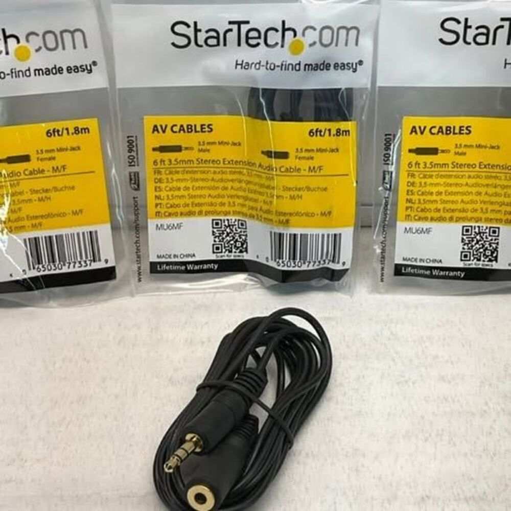 DJ Audio Cables STARTECH AV CABLES 6 FT 3.5mm STEREO EXTENSION AUDIO CABLE - M/F